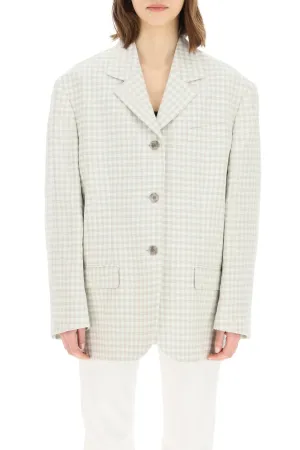 Acne Studios Check Print Oversized Blazer