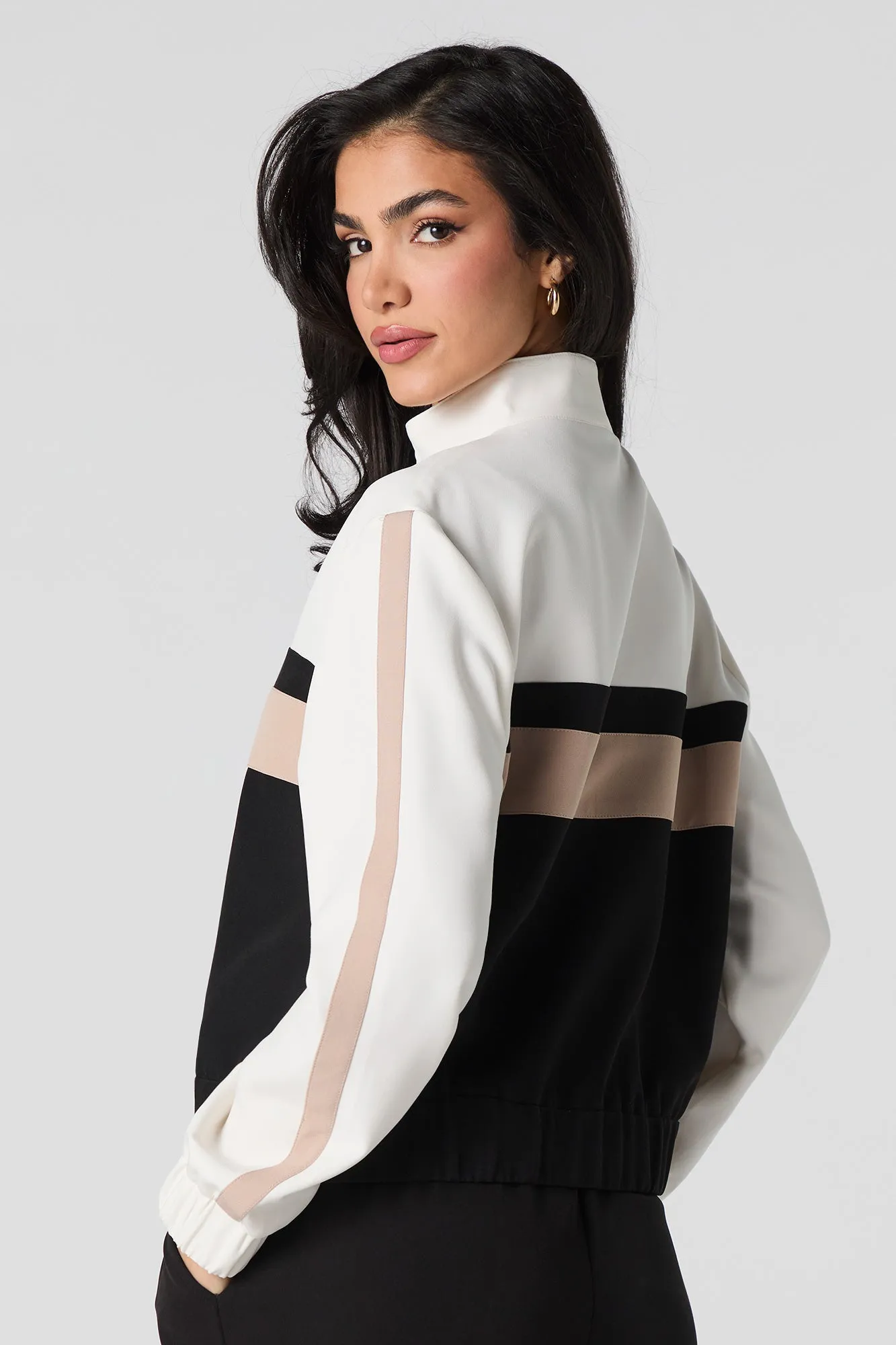 Active Colourblock Zip-Up Jacket