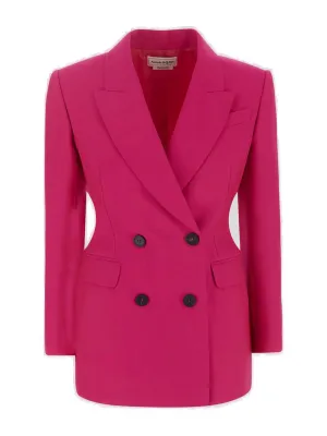 Alexander McQueen Double-Breasted Long-Sleeved Blazer