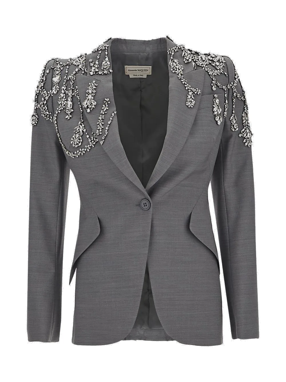 Alexander McQueen Embellished Single-Breasted Blazer