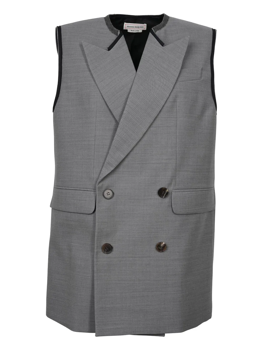 Alexander McQueen Peak Lapels Double-Breasted Vest