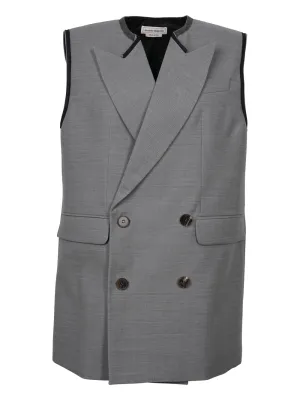 Alexander McQueen Peak Lapels Double-Breasted Vest