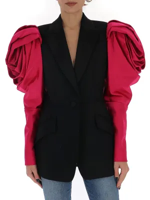 Alexander McQueen Rose Shaped Shoulder Jacket