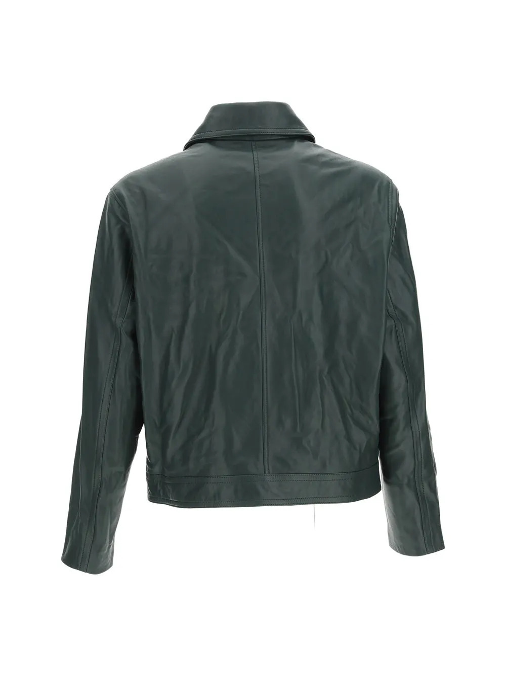 AMI Zipped Leather Jacket
