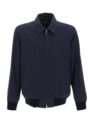 A.P.C. Pinstriped Zipped Jacket