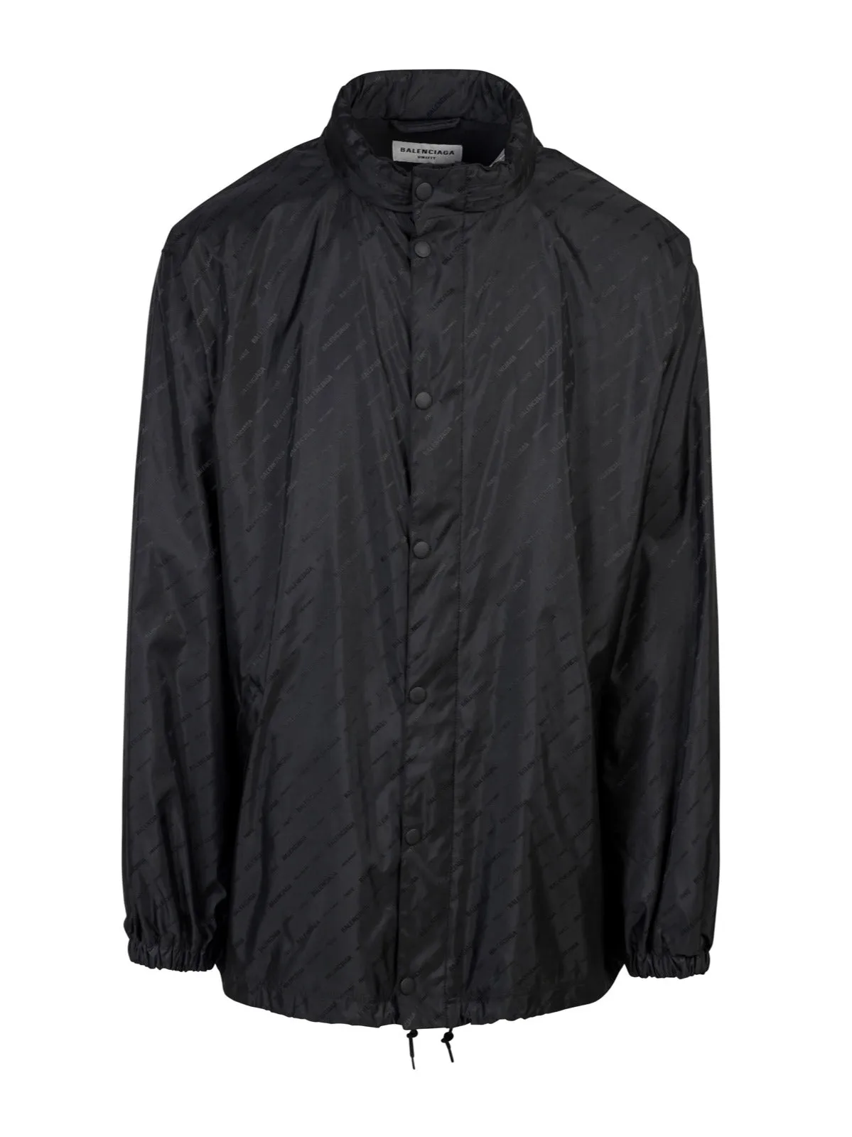 Balenciaga Allover Logo Printed Rain Jacket