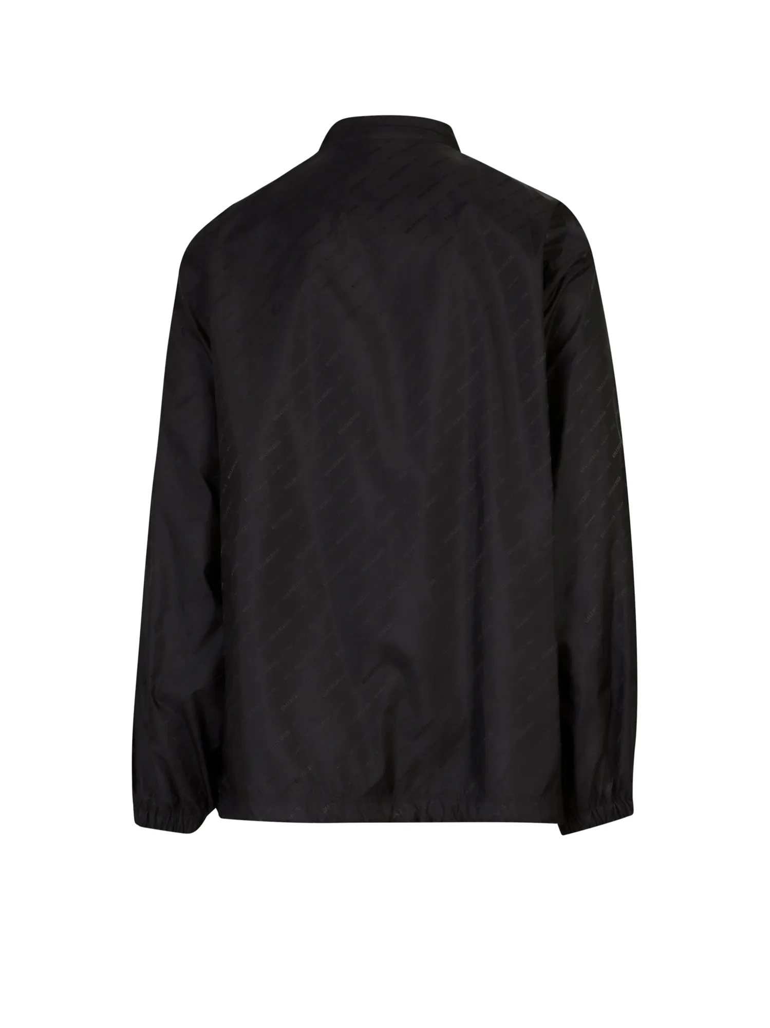 Balenciaga Allover Logo Printed Rain Jacket