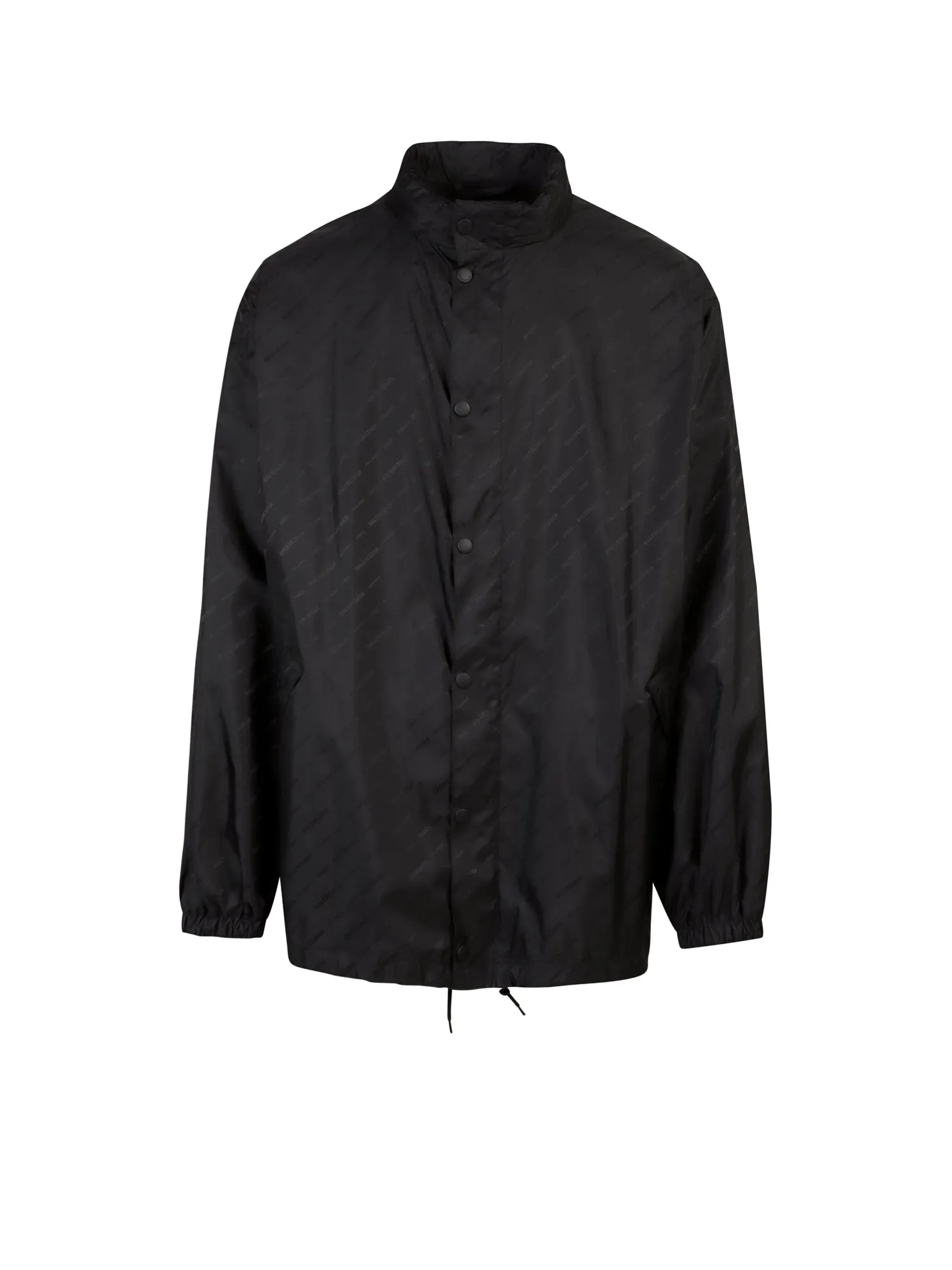 Balenciaga Allover Logo Printed Rain Jacket