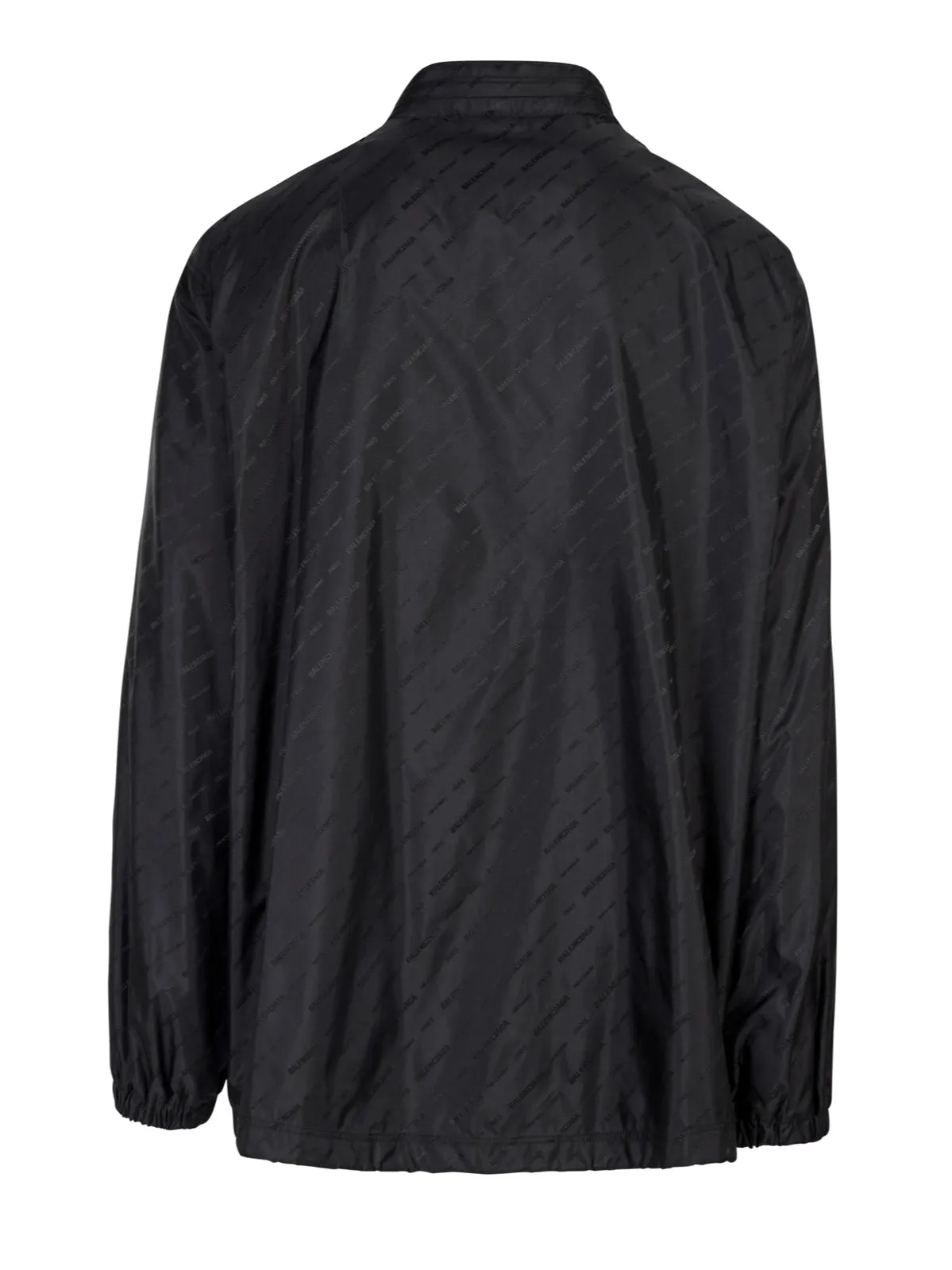 Balenciaga Allover Logo Printed Rain Jacket