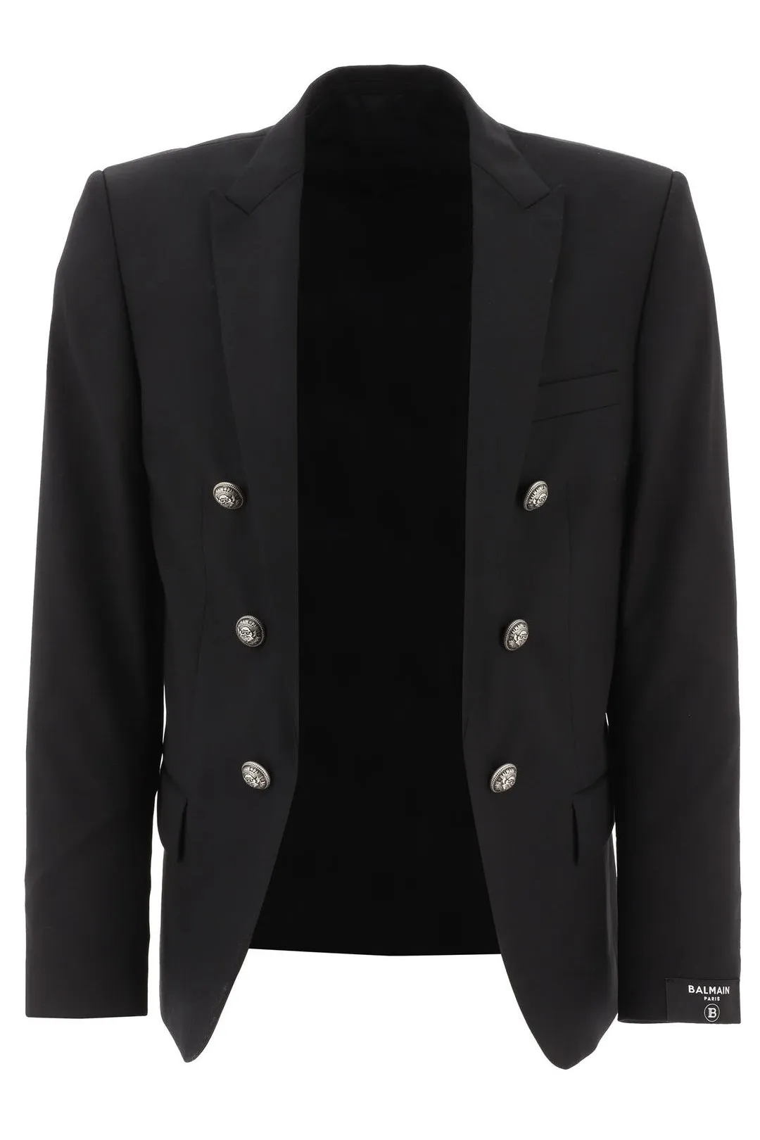 Balmain Double-Breasted Buttoned-Cuff Blazer