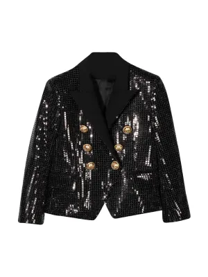 Balmain Kids Sequins Tailored Blazer