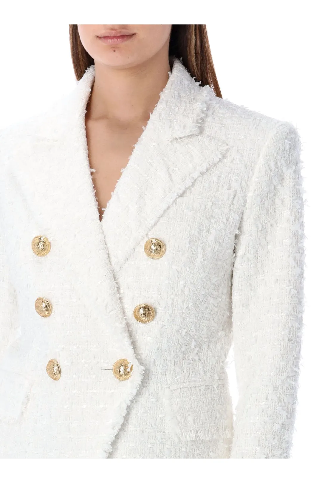 Balmain Tweed Double-Breasted Blazer