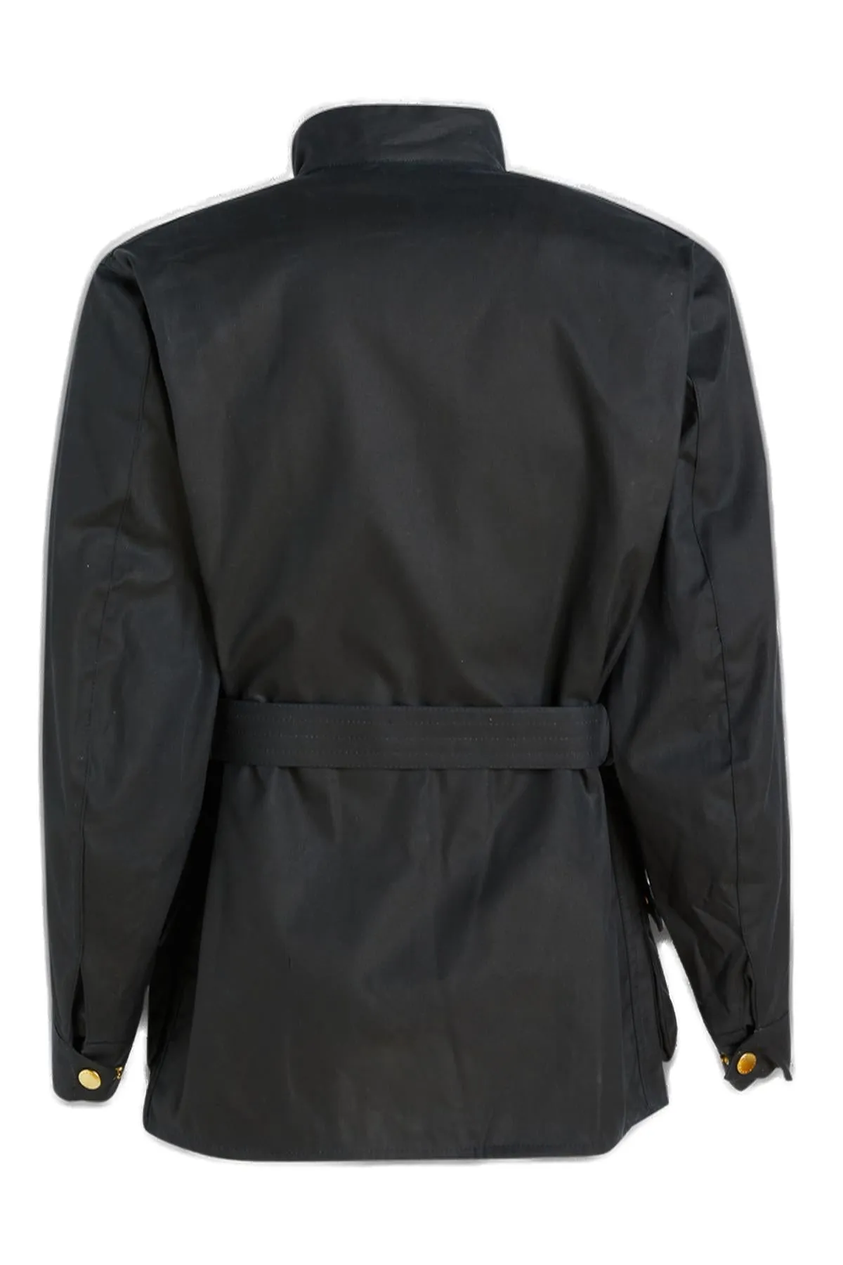 Barbour Logo Embroidered Belted Jacket