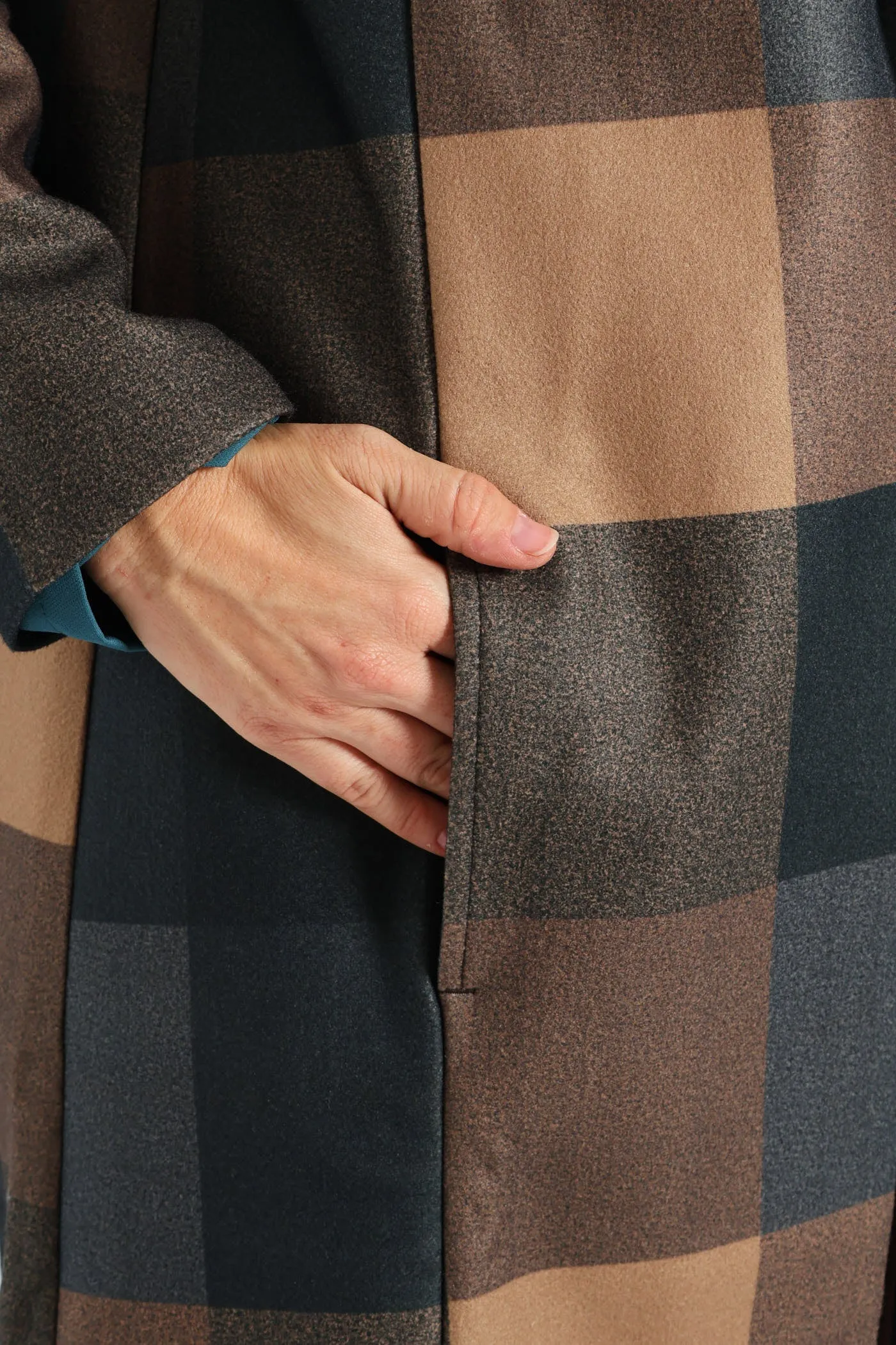 Basic Panelled Coat - Beige