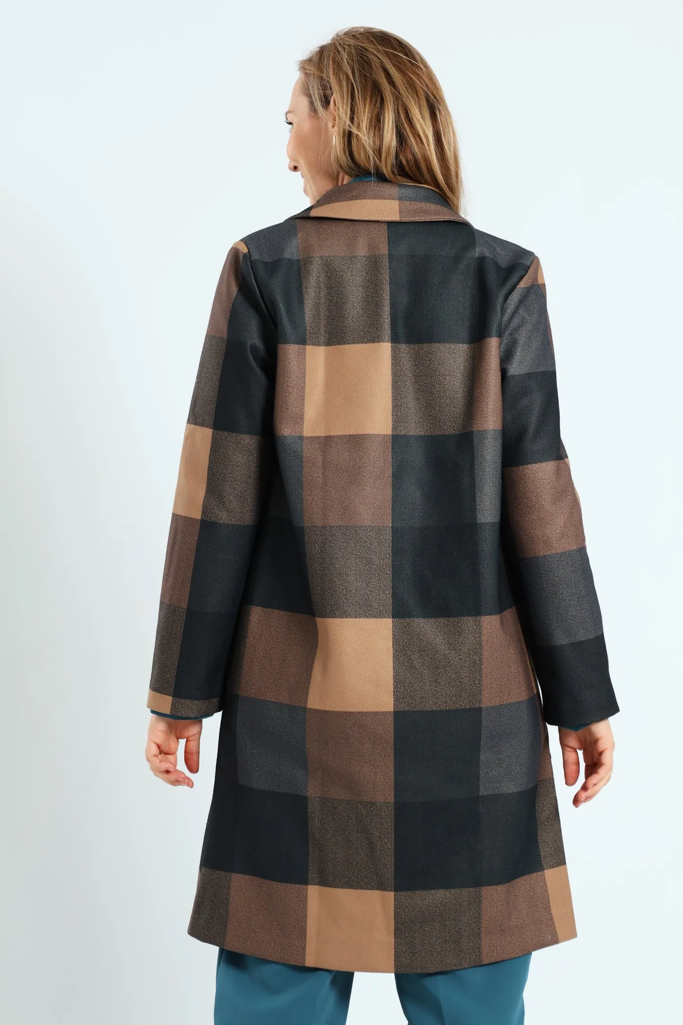 Basic Panelled Coat - Beige