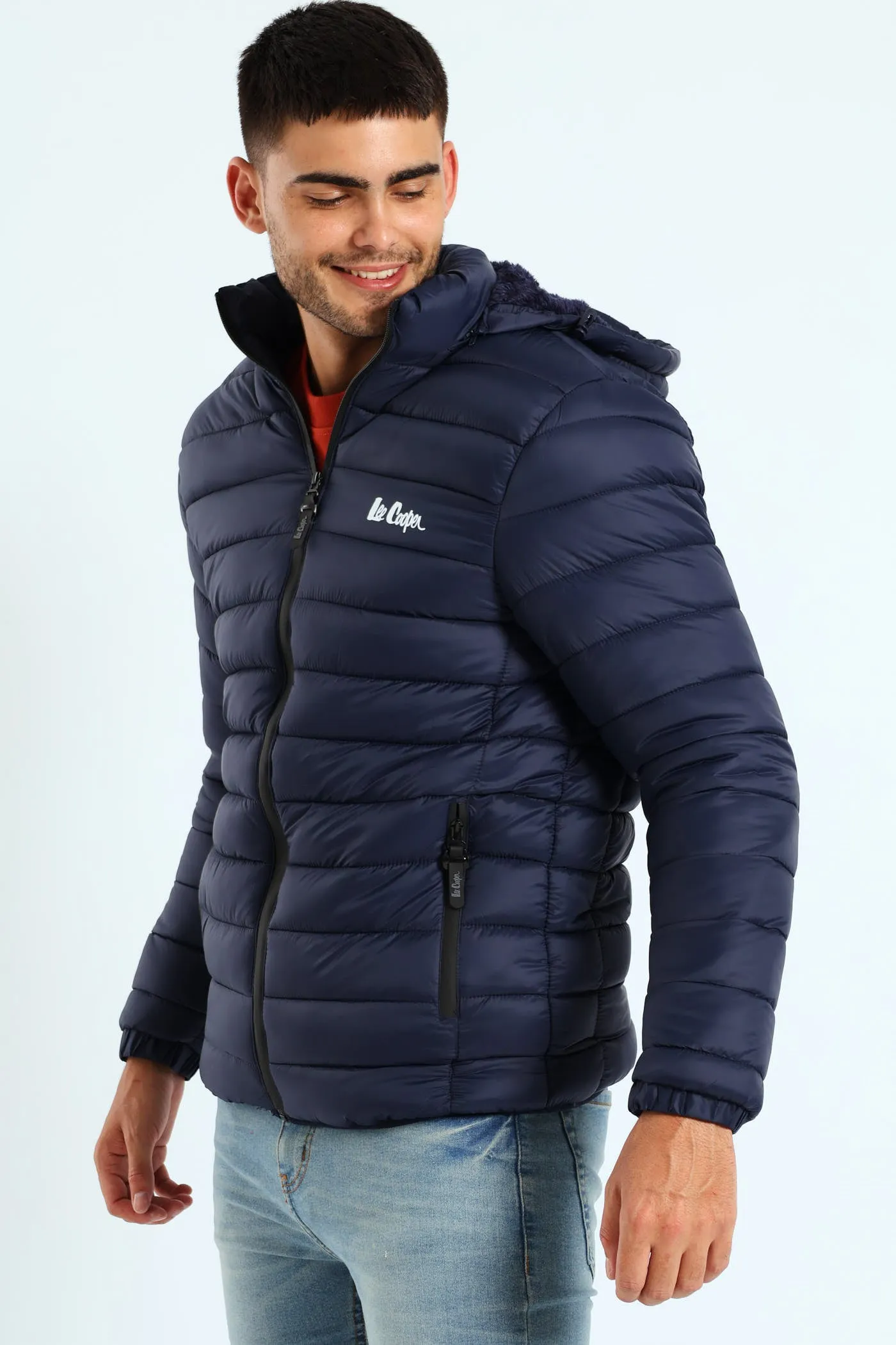 Billy Fur Lined Puffer Jacket - Navy
