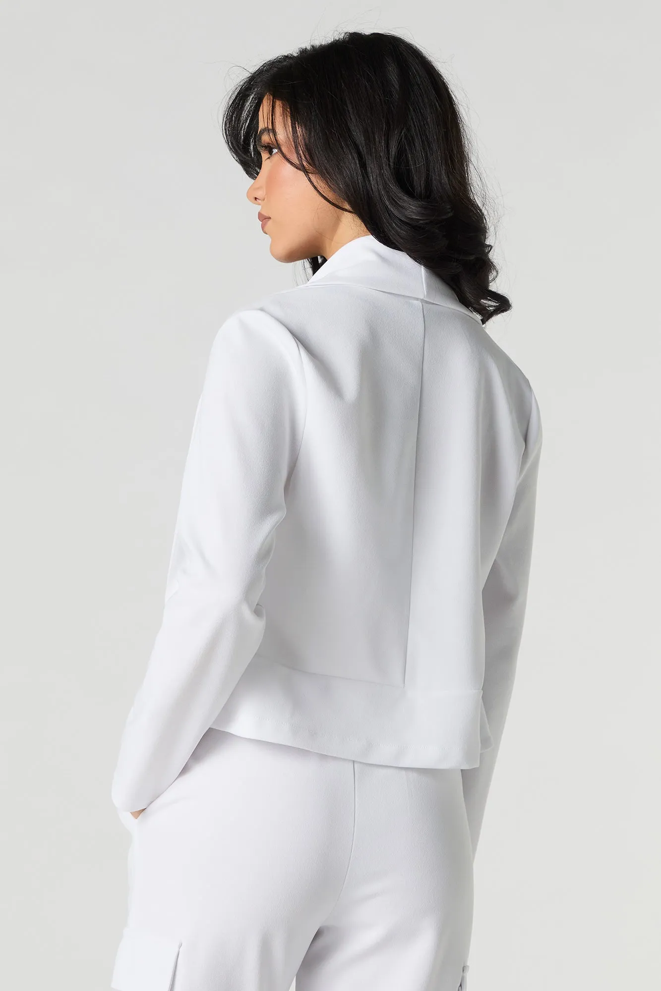 Blazer ouvert en crêpe