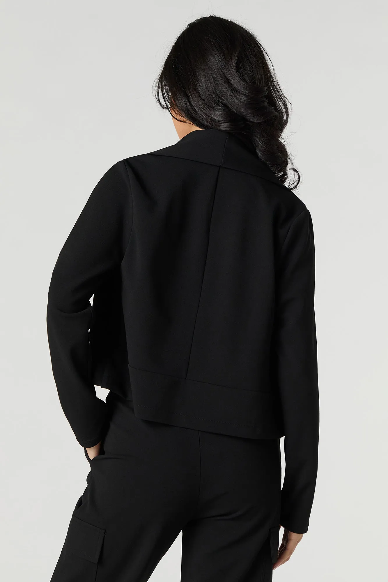 Blazer ouvert en crêpe