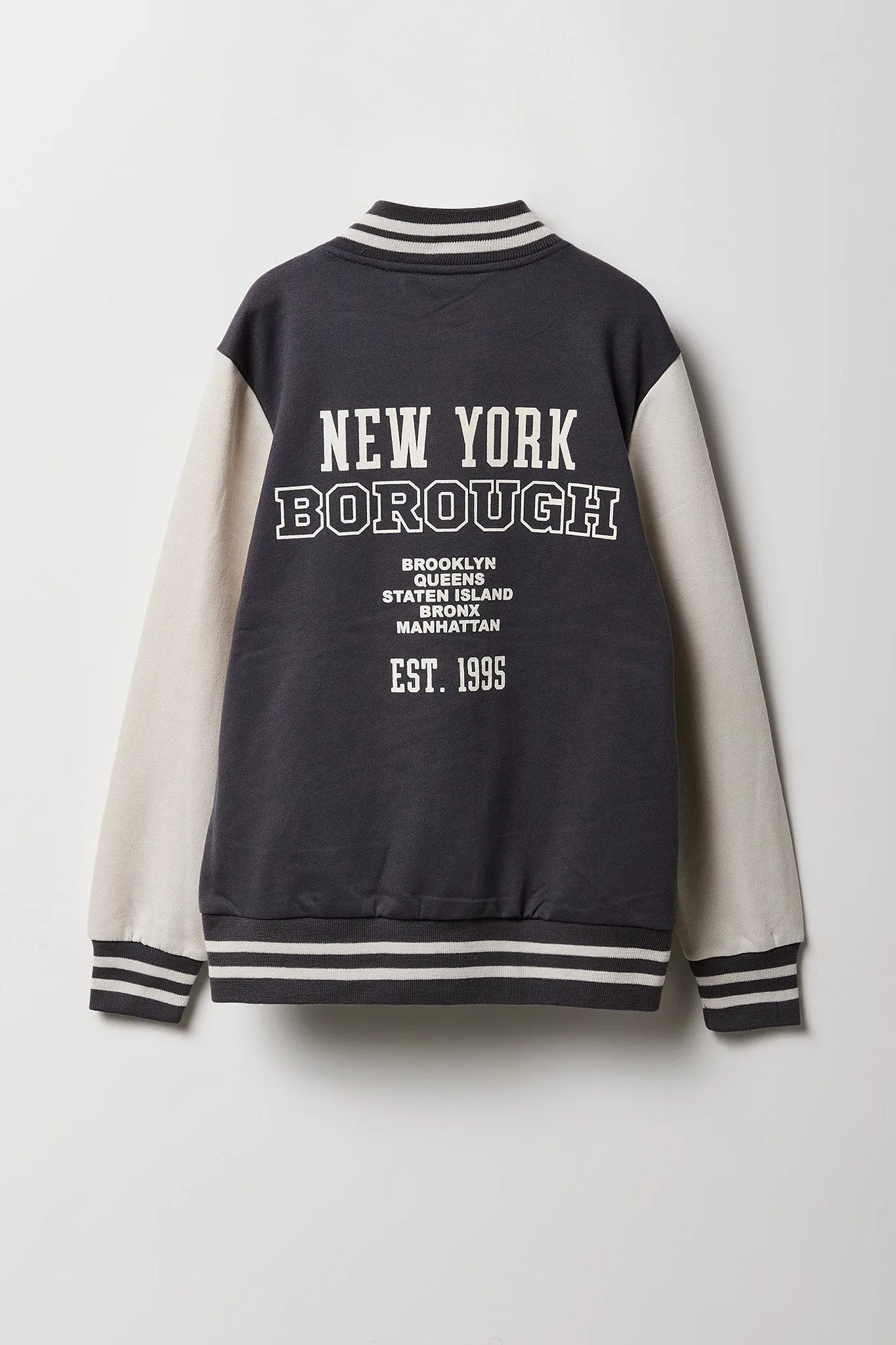 Blouson de style universitaire en molleton avec imprimé City pour enfants