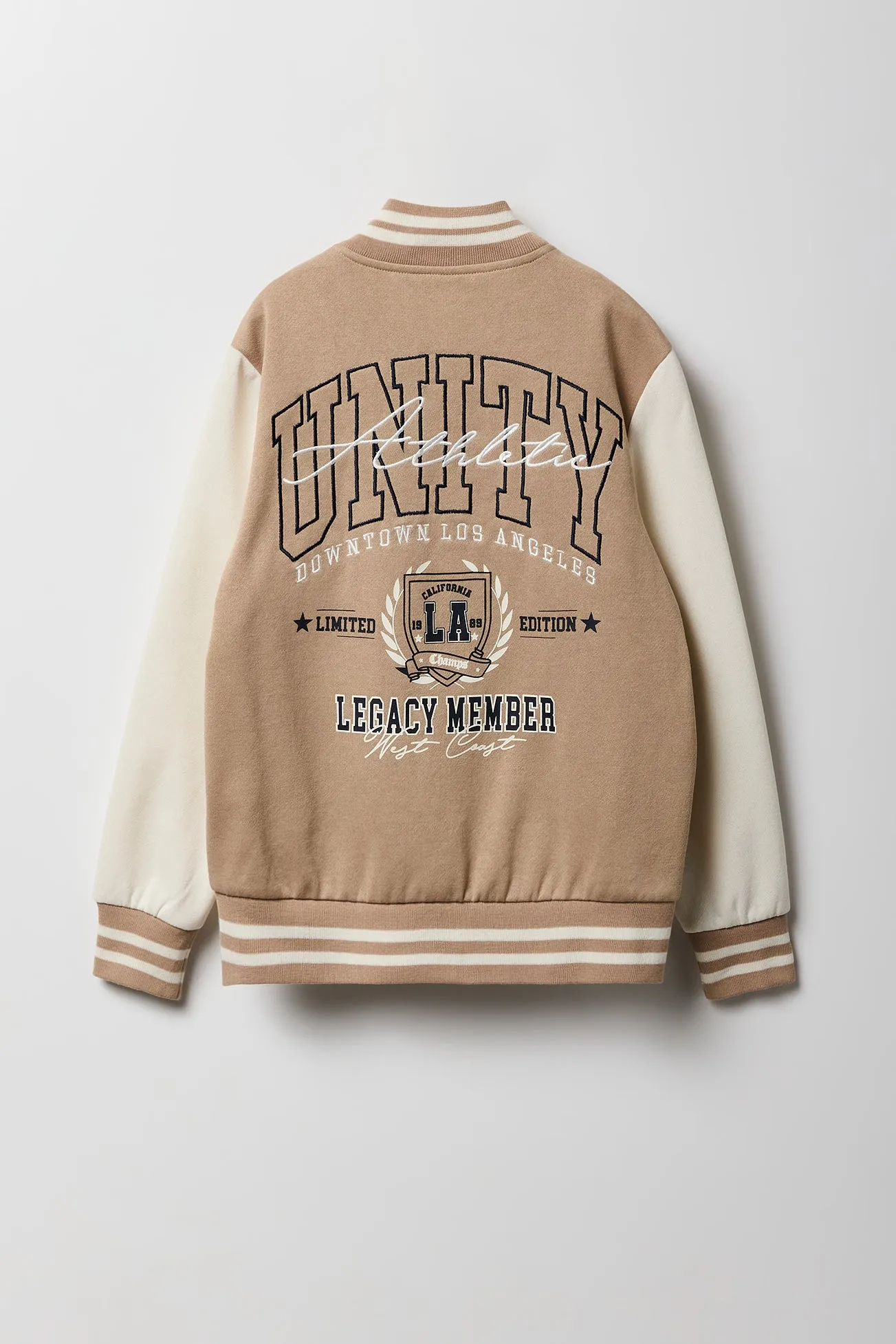 Blouson de style universitaire en molleton avec motif brodé City pour enfants