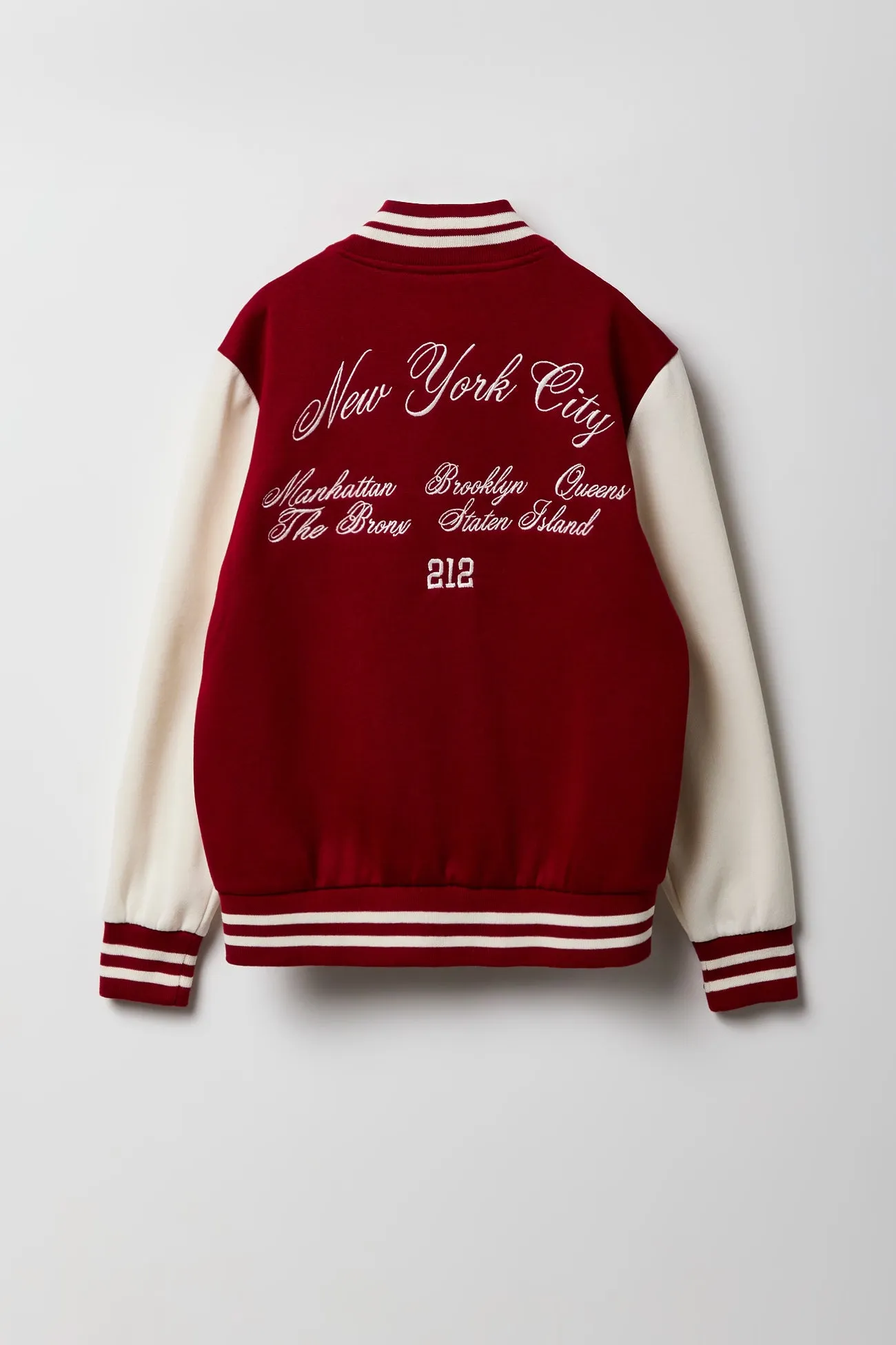 Blouson de style universitaire en molleton avec motif brodé City pour enfants
