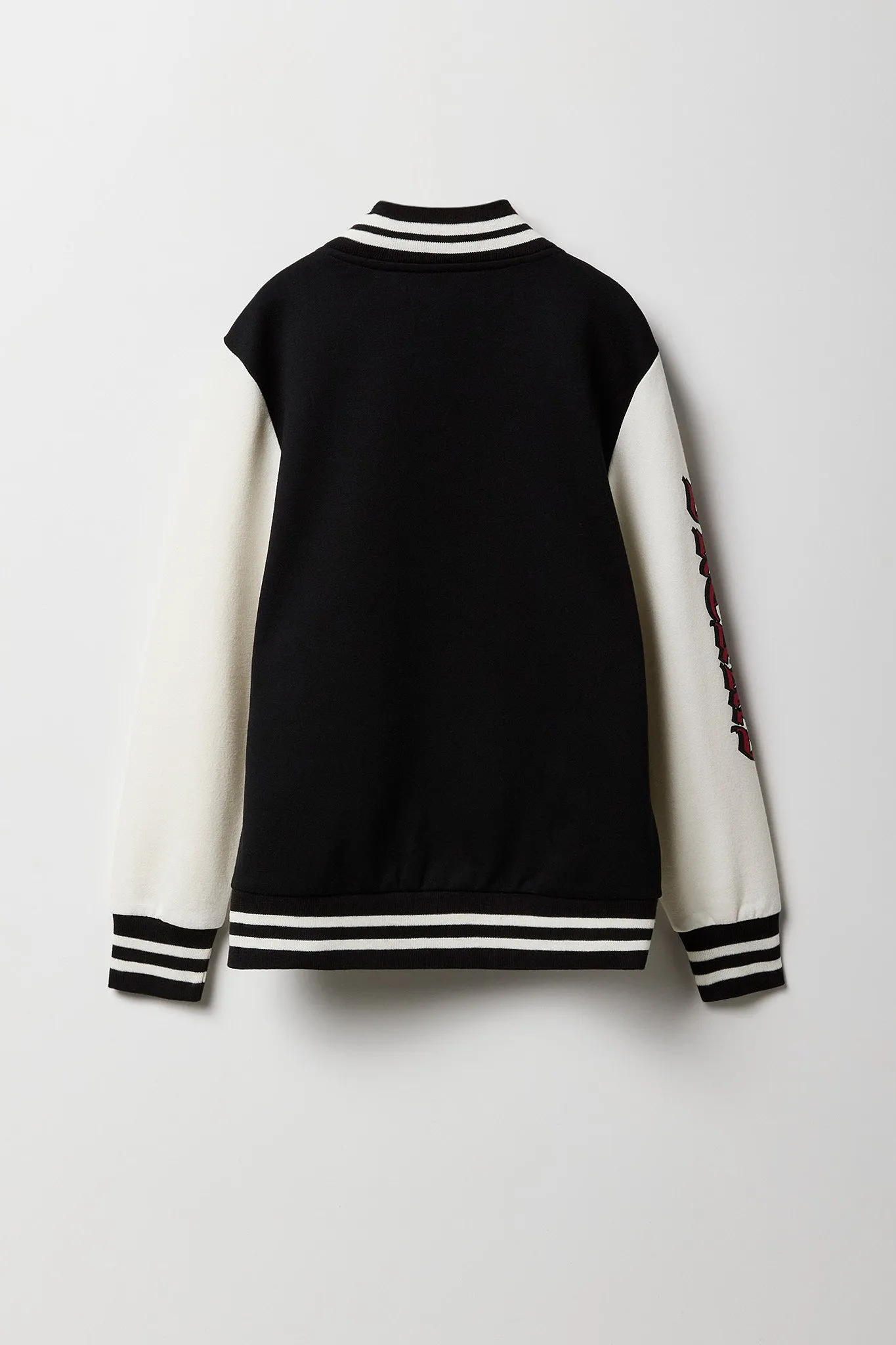 Blouson de style universitaire en molleton avec motif brodé pour enfants