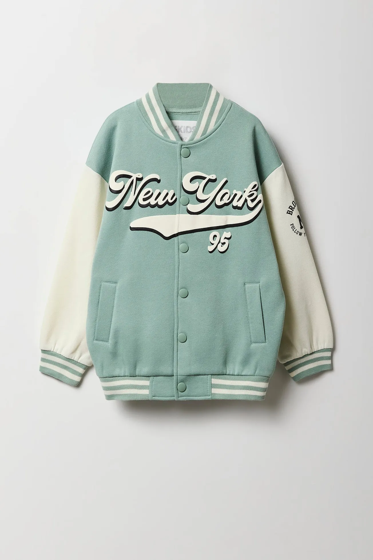 Blouson de style universitaire en molleton pour fille