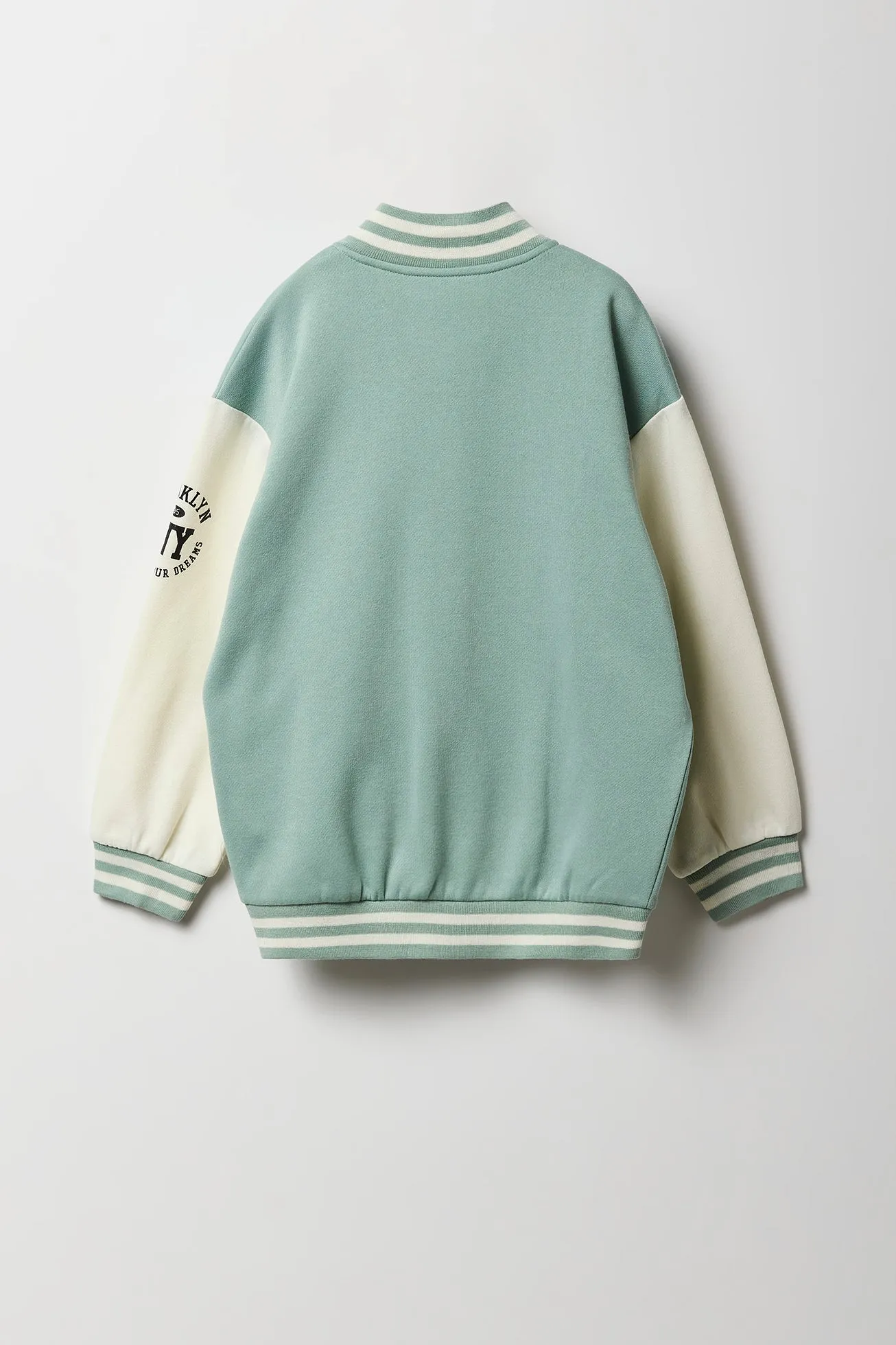 Blouson de style universitaire en molleton pour fille