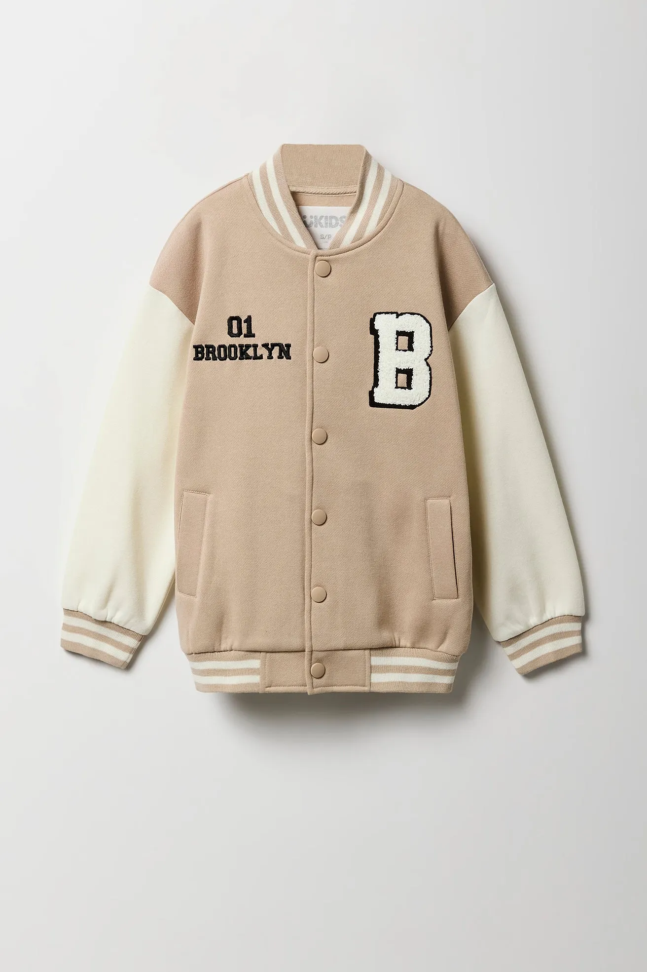 Blouson de style universitaire en molleton pour fille