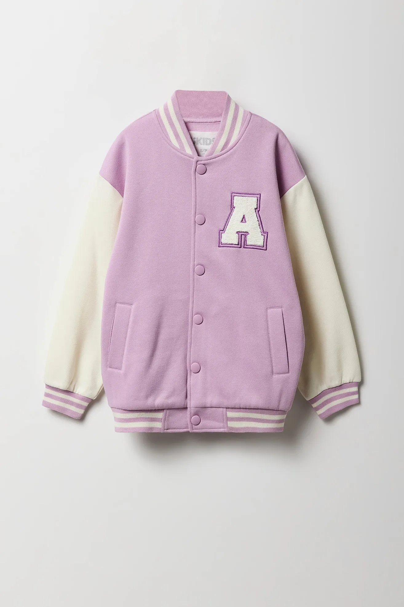 Blouson de style universitaire en molleton pour fille
