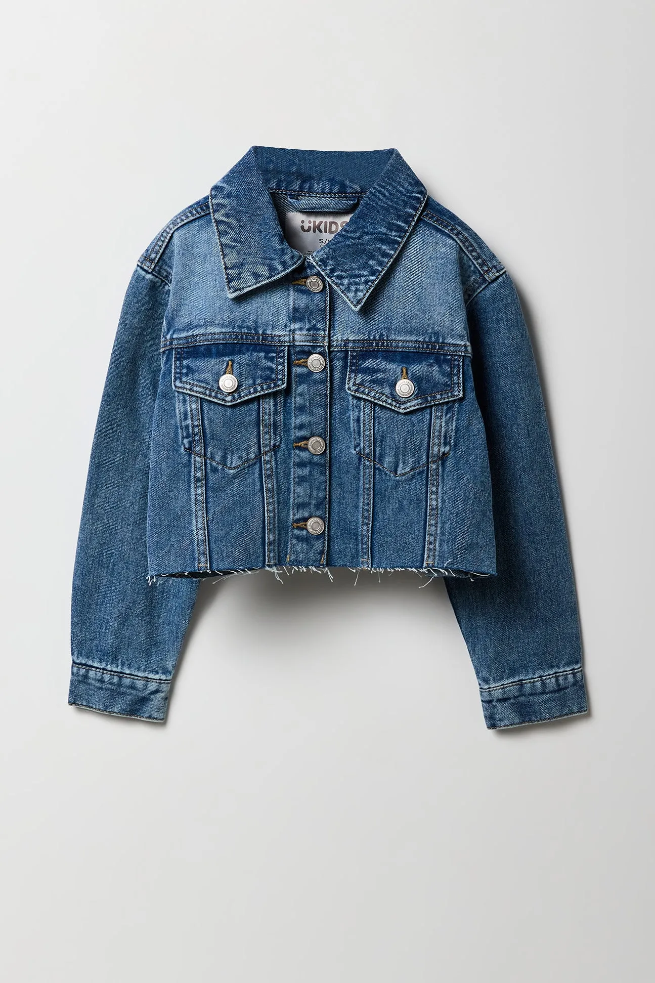 Blouson en denim écourté pour filles