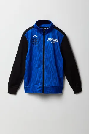 Blouson à imprimé Football Club avec blocs de couleurs et fermeture à glissière pour garçon