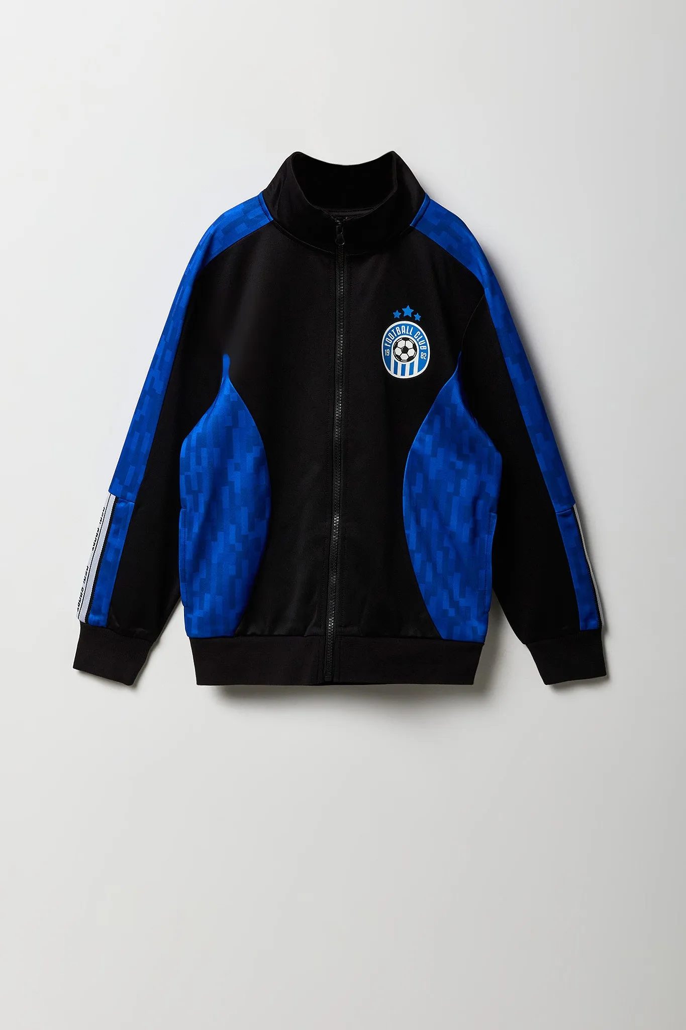Blouson à imprimé Football Club avec blocs de couleurs et fermeture à glissière pour garçon