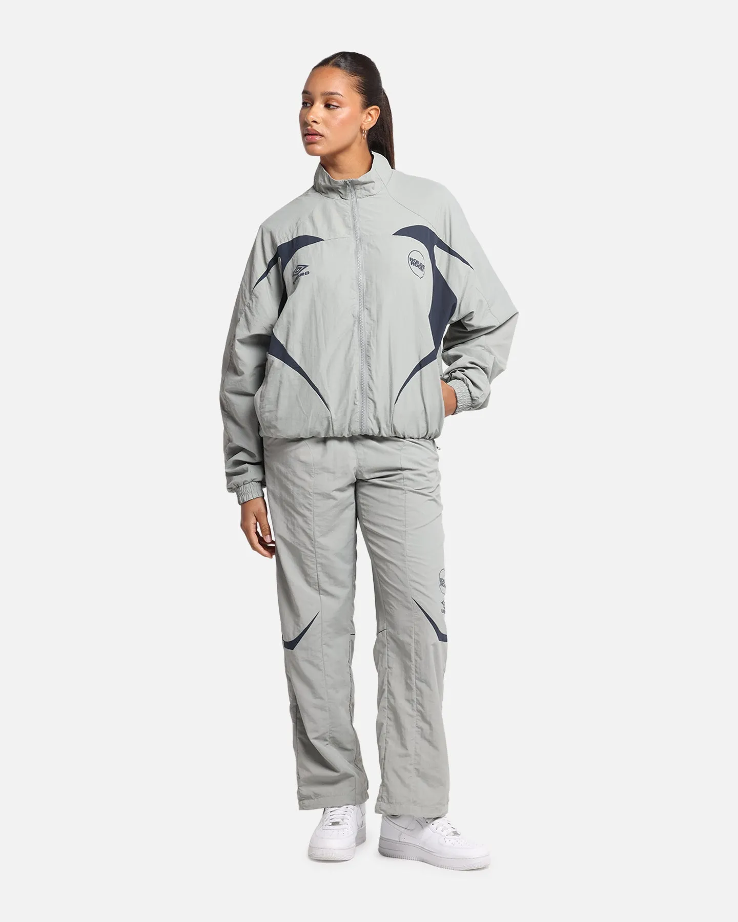 Boiler Room X Umbro Shell Track Jacket Grey