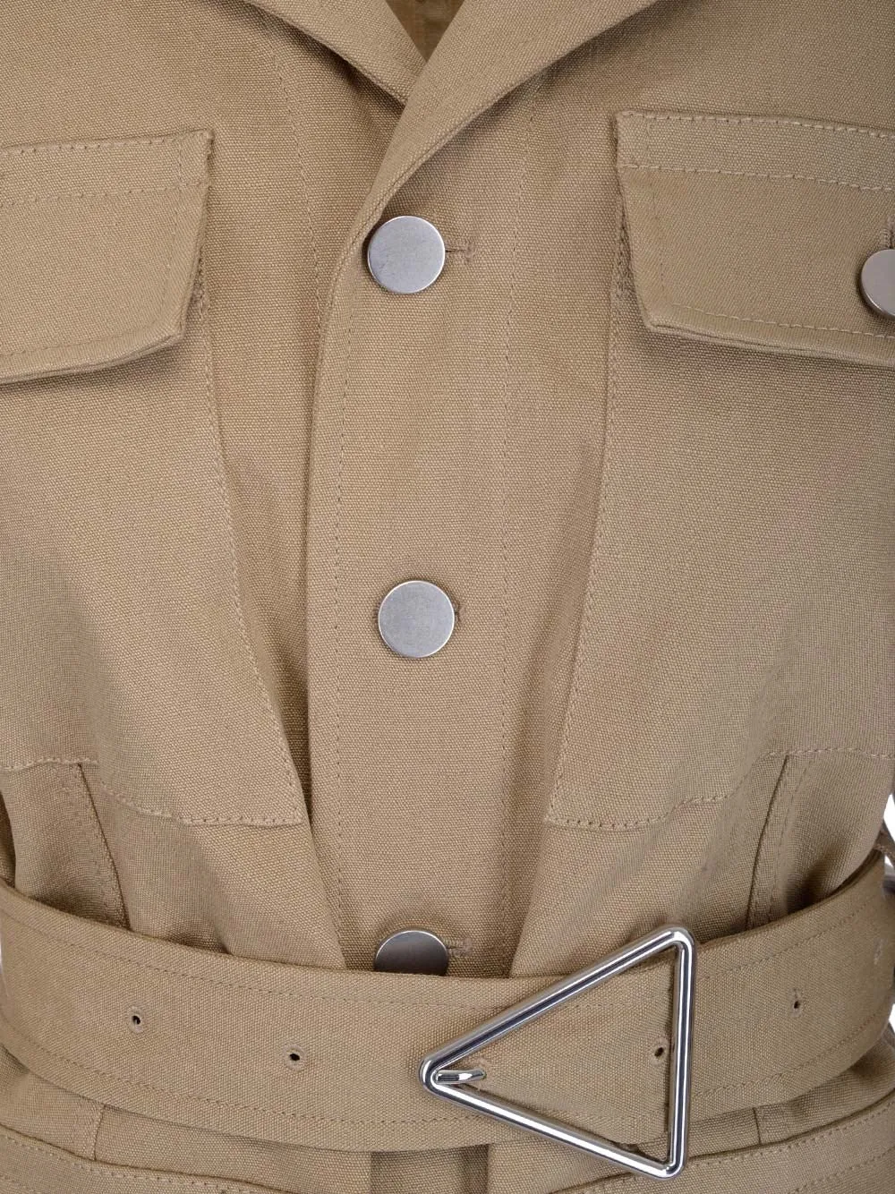 Bottega Veneta Belted Waist Buttoned Jacket