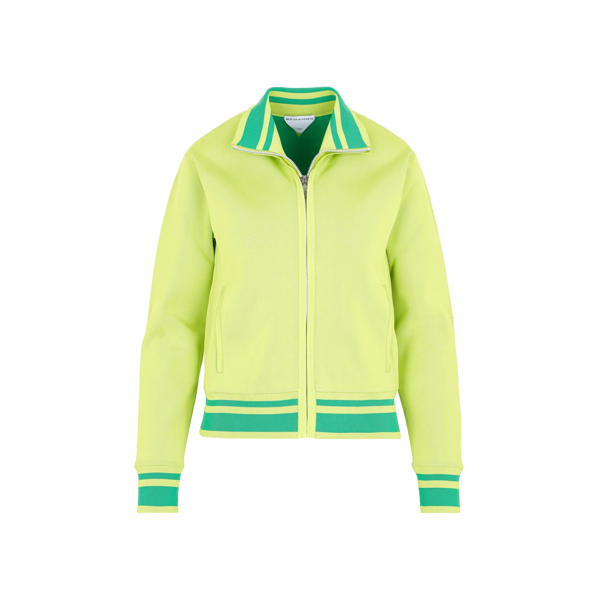 Bottega Veneta Striped Trim Long Sleeved Jacket