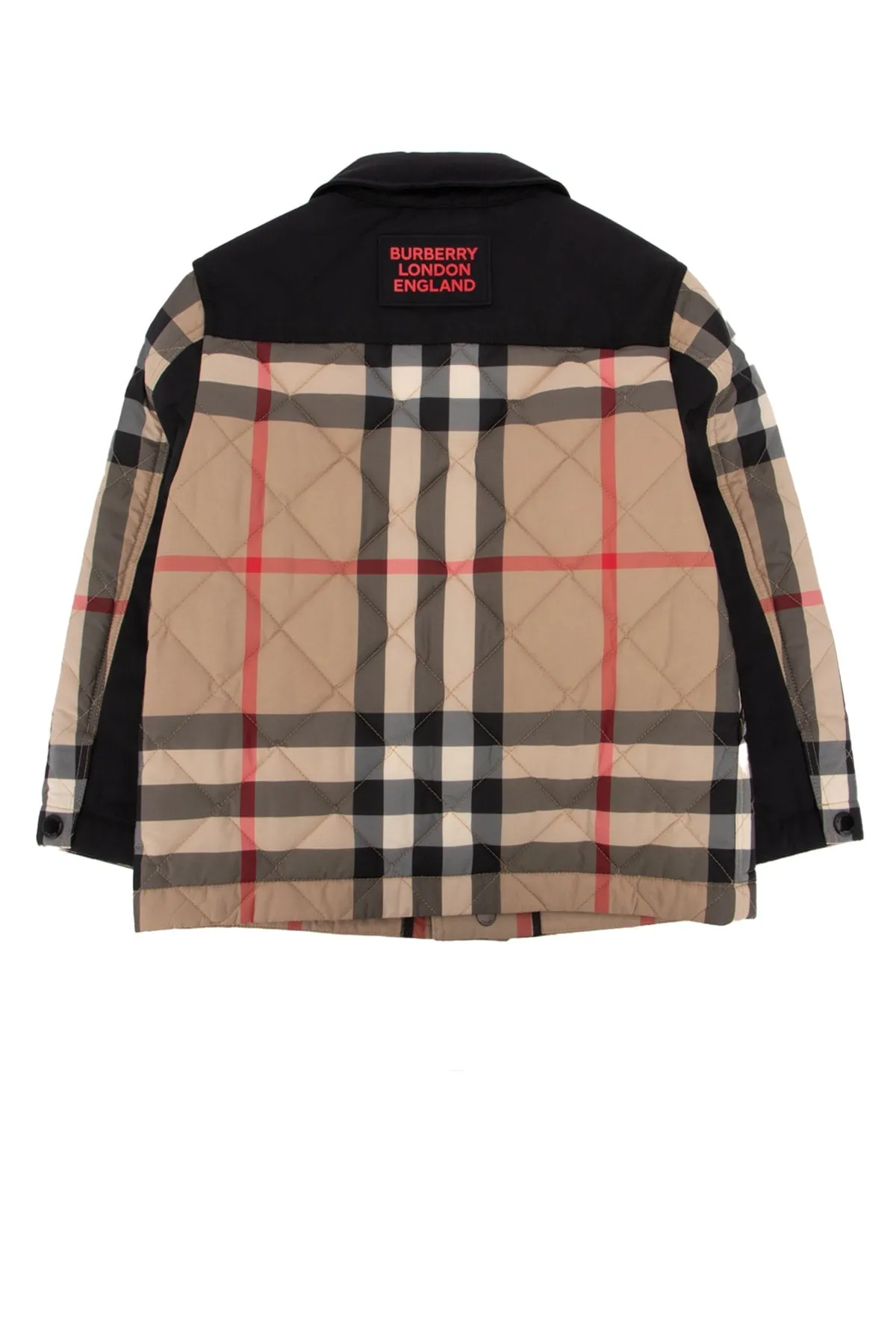 Burberry Kids Logo Applique Check Jacket
