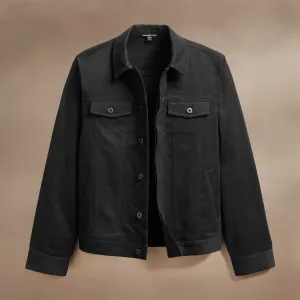 Cashmere Touch Cotton Jacket - Black