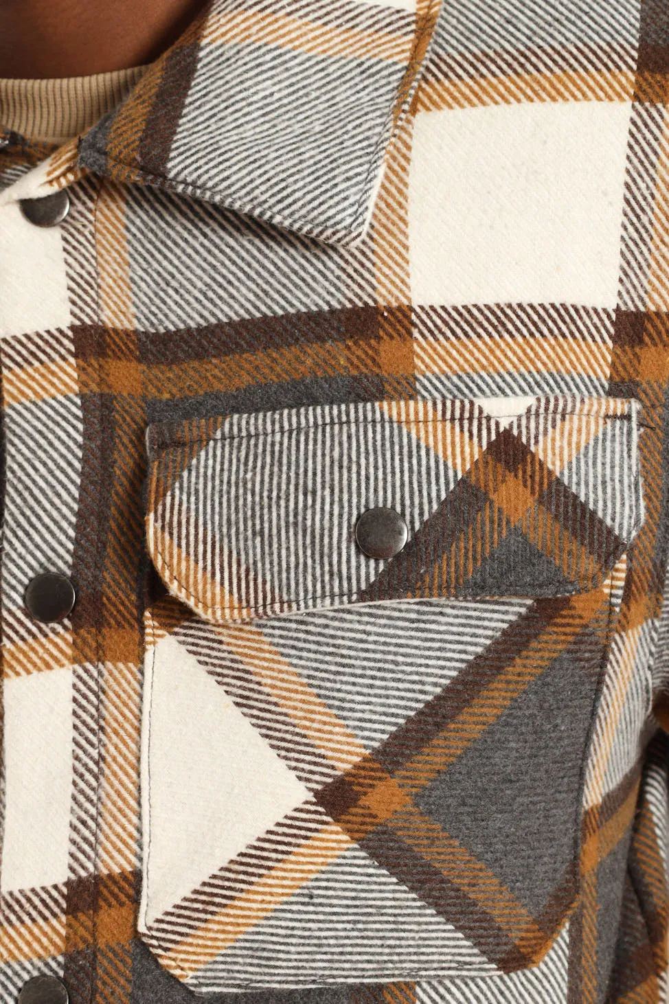 Check Flannel Shacket - Chocolate