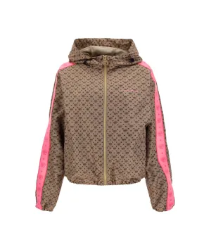 Chiara Ferragni Allover Logo Printed Zipped Rain Jacket