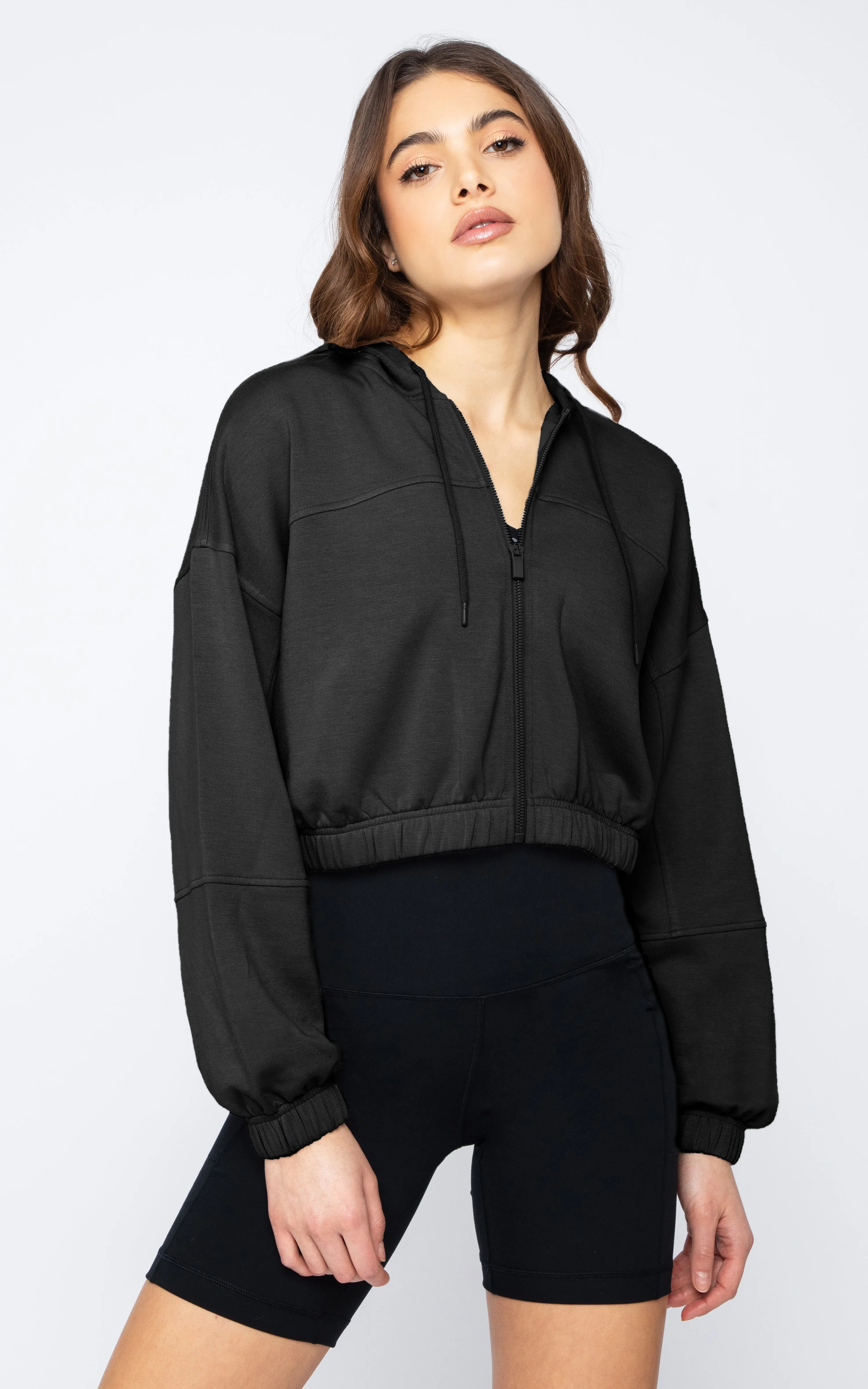 Cloud Plush Zip Front Hoodie