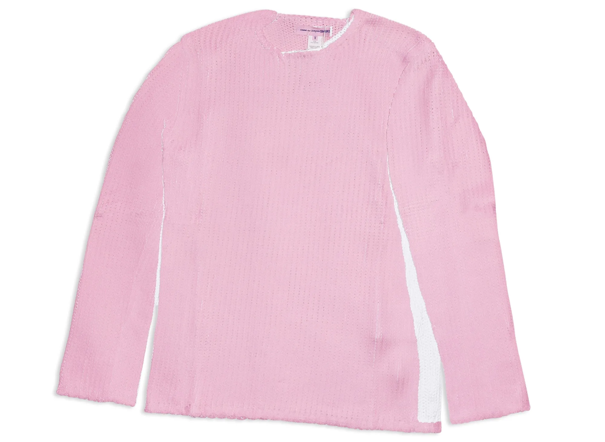 Comme des Garçons SHIRT Print Knit Sweater in Pink xld
