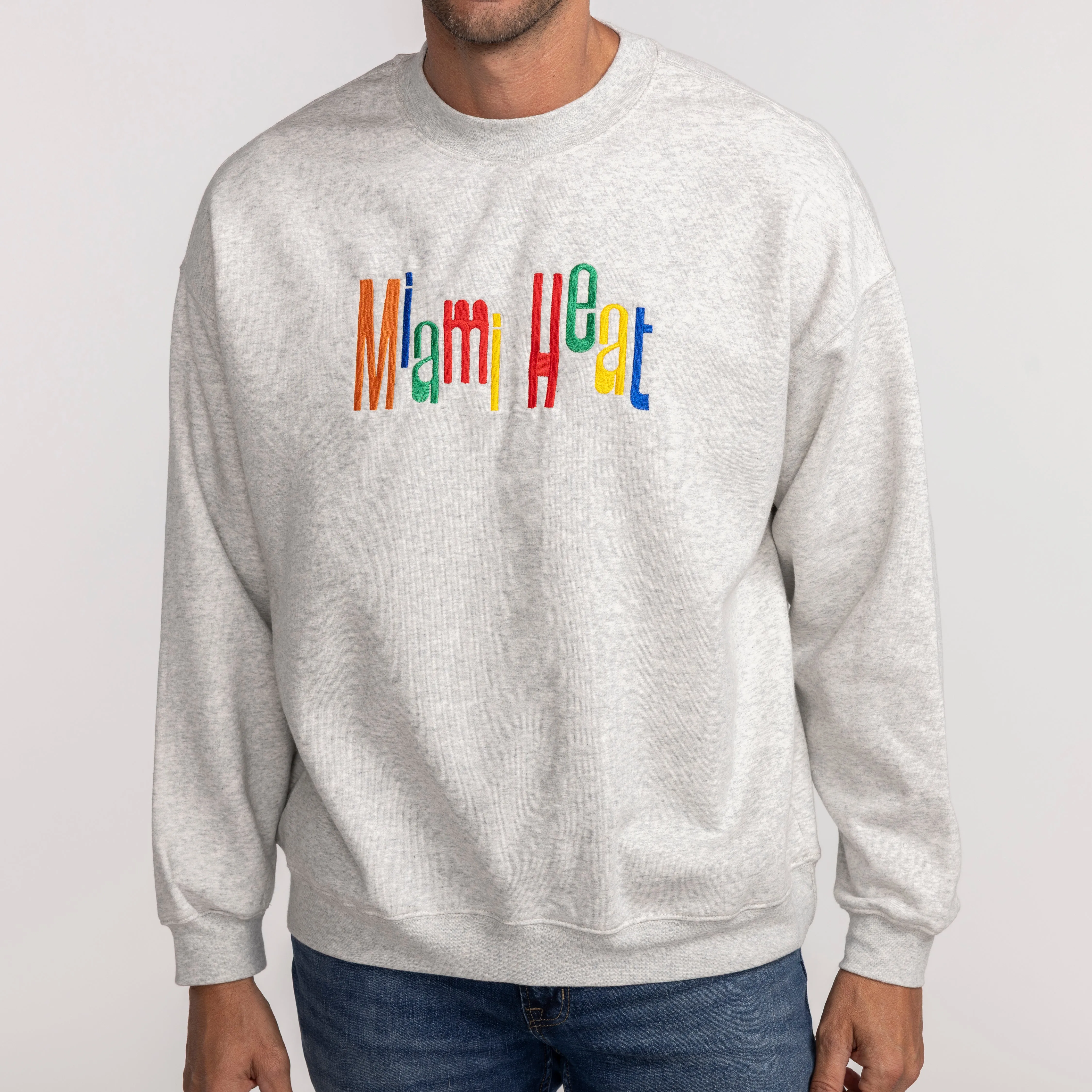 Court Culture Support Women Miami Multicolor Unisex Embroidered Crewneck
