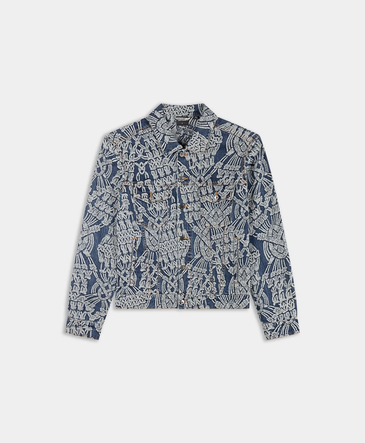 Dark Blue Denim Macrame Jacket