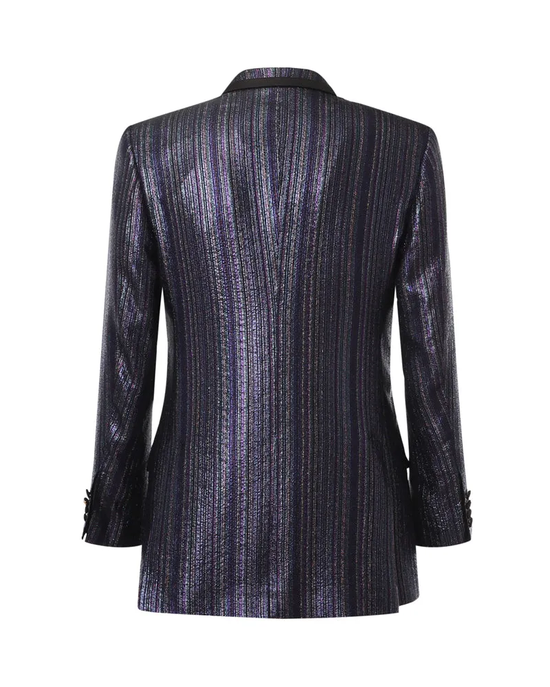 Dolce & Gabbana Striped Lurex Jacquard Beat-Fit Jacket