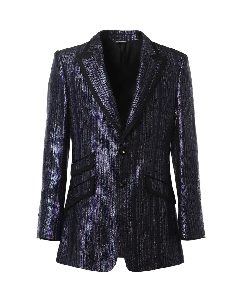 Dolce & Gabbana Striped Lurex Jacquard Beat-Fit Jacket