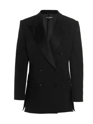 Dolce & Gabbana V-Neck Double Breasted Blazer