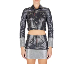 Dsquared2 Coated Finish Cropped Jacket