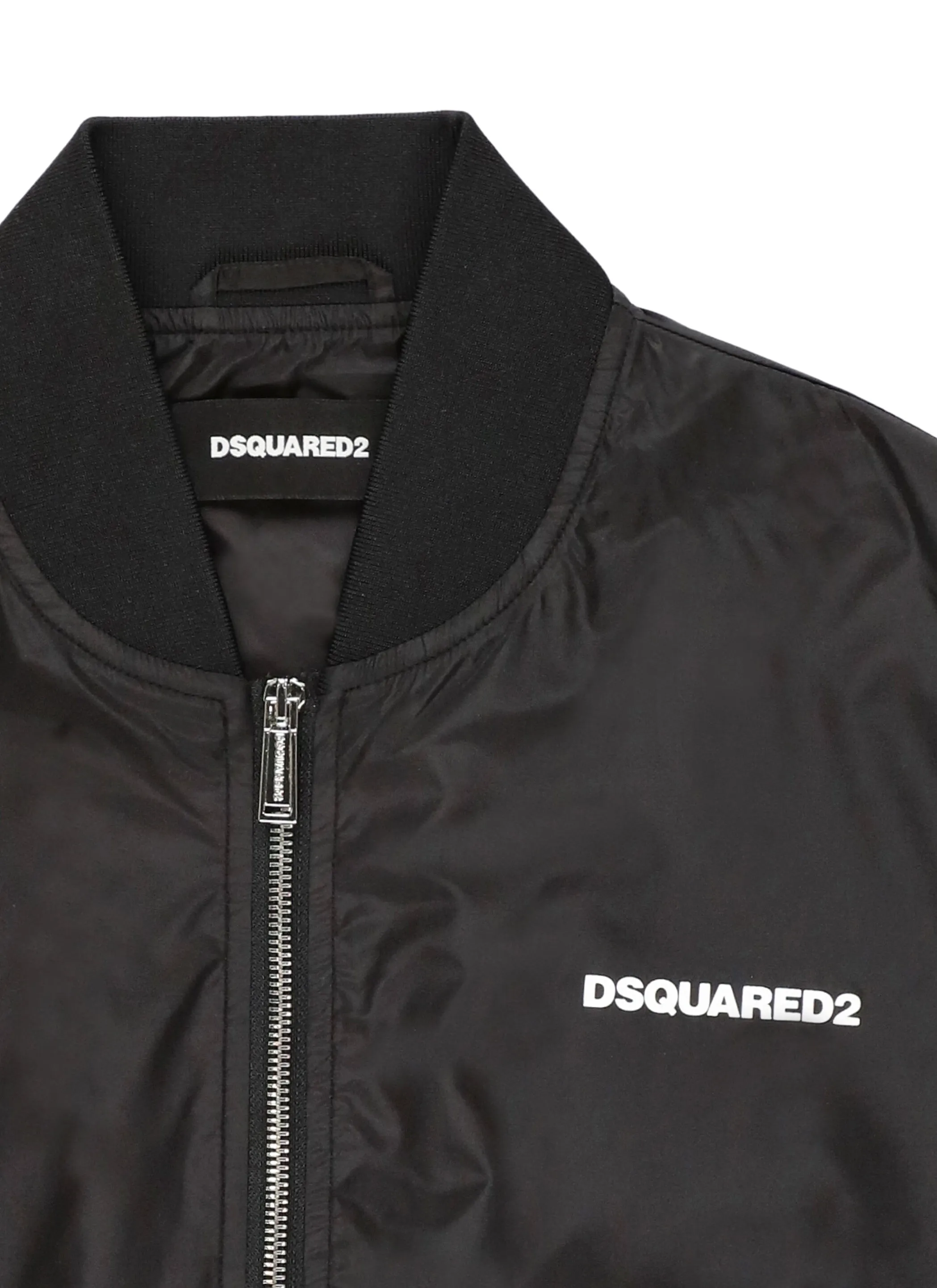 Dsquared2 Kids Logo Printed Zipped Jacket