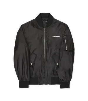 Dsquared2 Kids Logo Printed Zipped Jacket